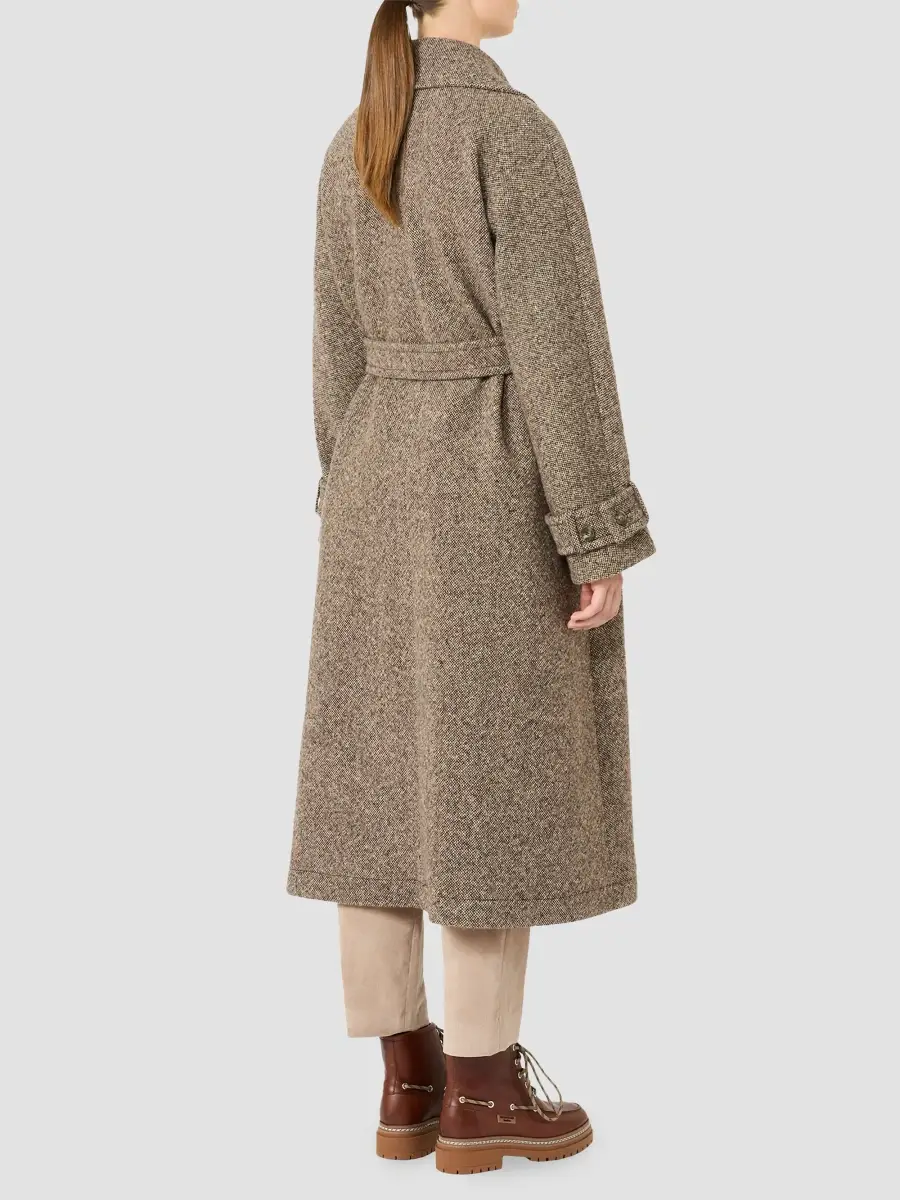 Weekend Max Mara Women's Long Wool Blend Tweed Coat | Thumbnail 4