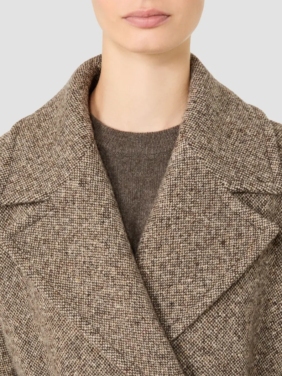 Weekend Max Mara Women's Long Wool Blend Tweed Coat | Thumbnail 5