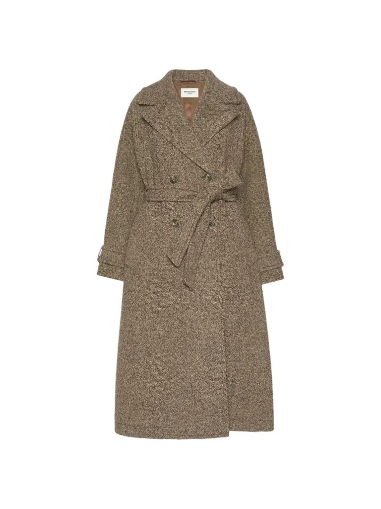 Weekend Max Mara Women's Long Wool Blend Tweed Coat
