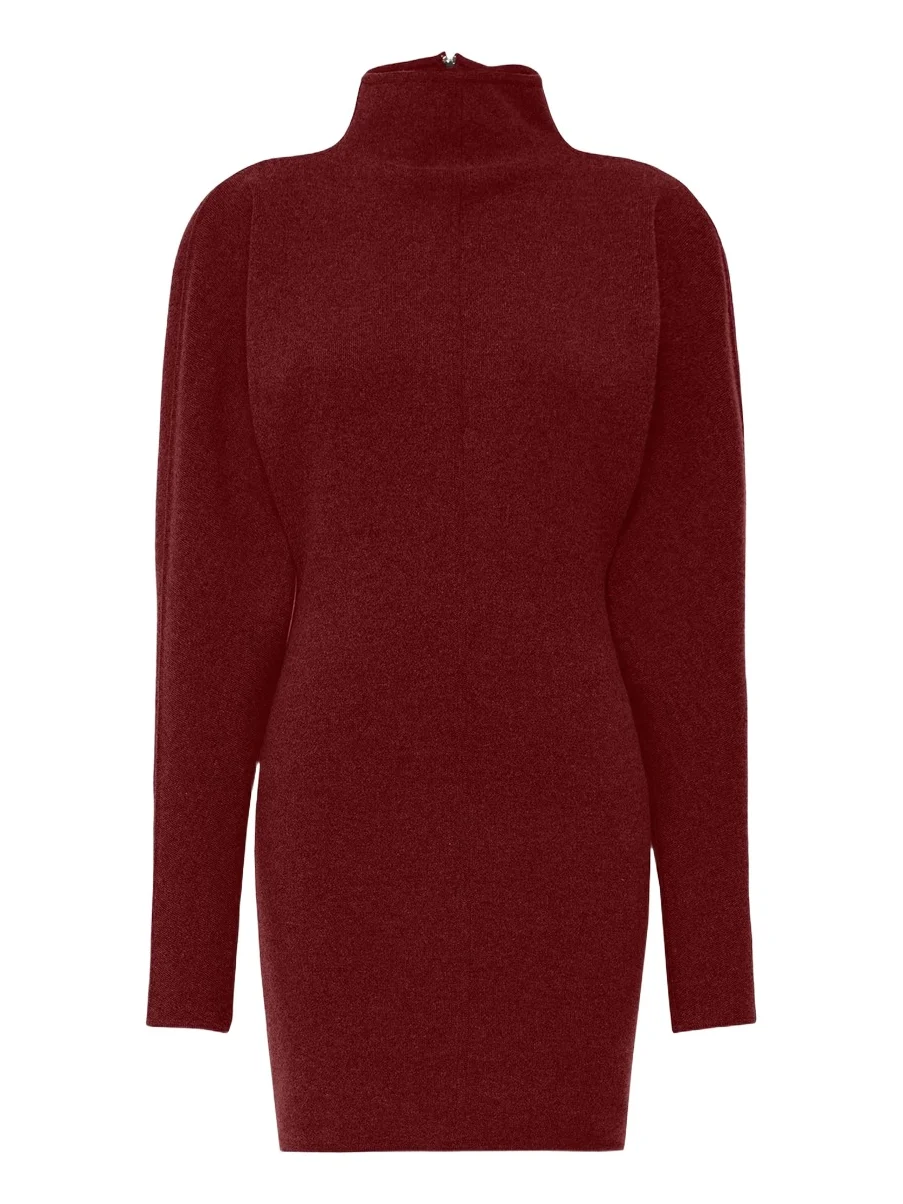 Women's Short Wool and Cashmere Yarn Dress Women's Short Wool and Cashmere Yarn Dress