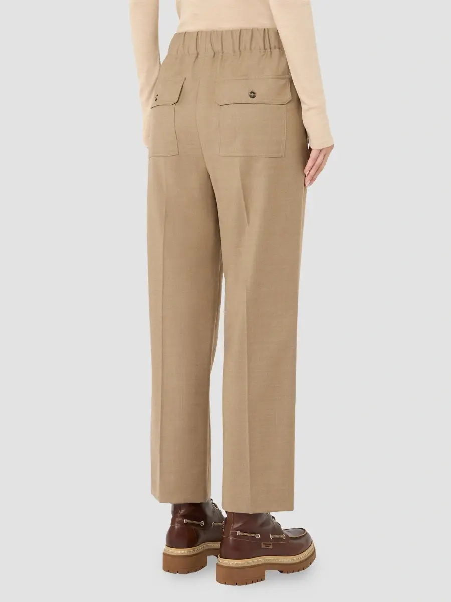 Weekend Max Mara Women's Stretch Wool Flannel Trousers | Thumbnail 4 Weekend Max Mara Women's Stretch Wool Flannel Trousers | Thumbnail 4