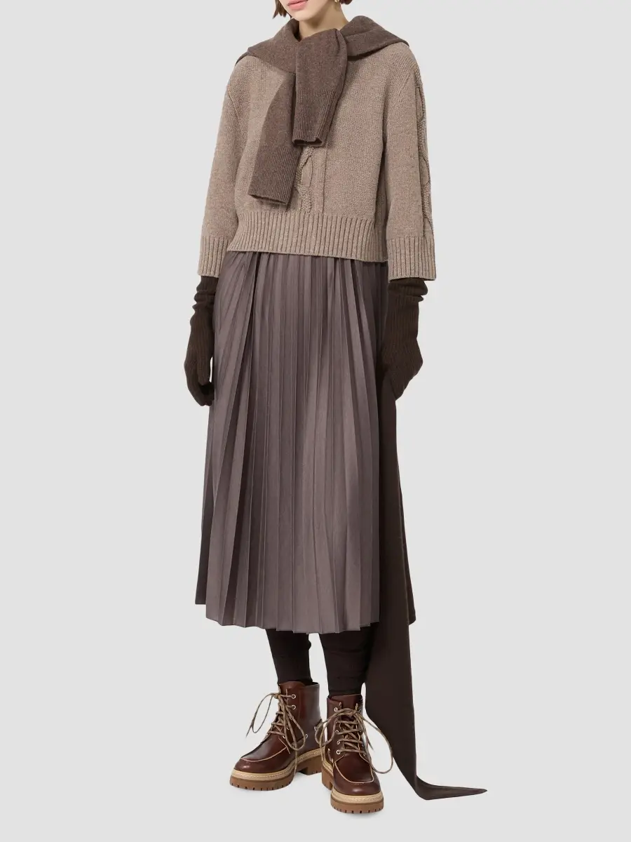 Weekend Max Mara Women's Jersey Dress with A Wool Top | Thumbnail 2 Weekend Max Mara Women's Jersey Dress with A Wool Top | Thumbnail 2