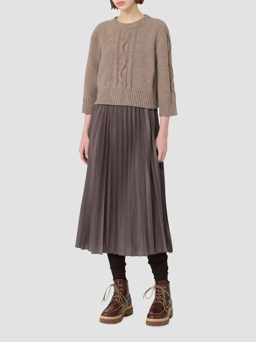 Weekend Max Mara Women's Jersey Dress with A Wool Top | Thumbnail 3 Weekend Max Mara Women's Jersey Dress with A Wool Top | Thumbnail 3