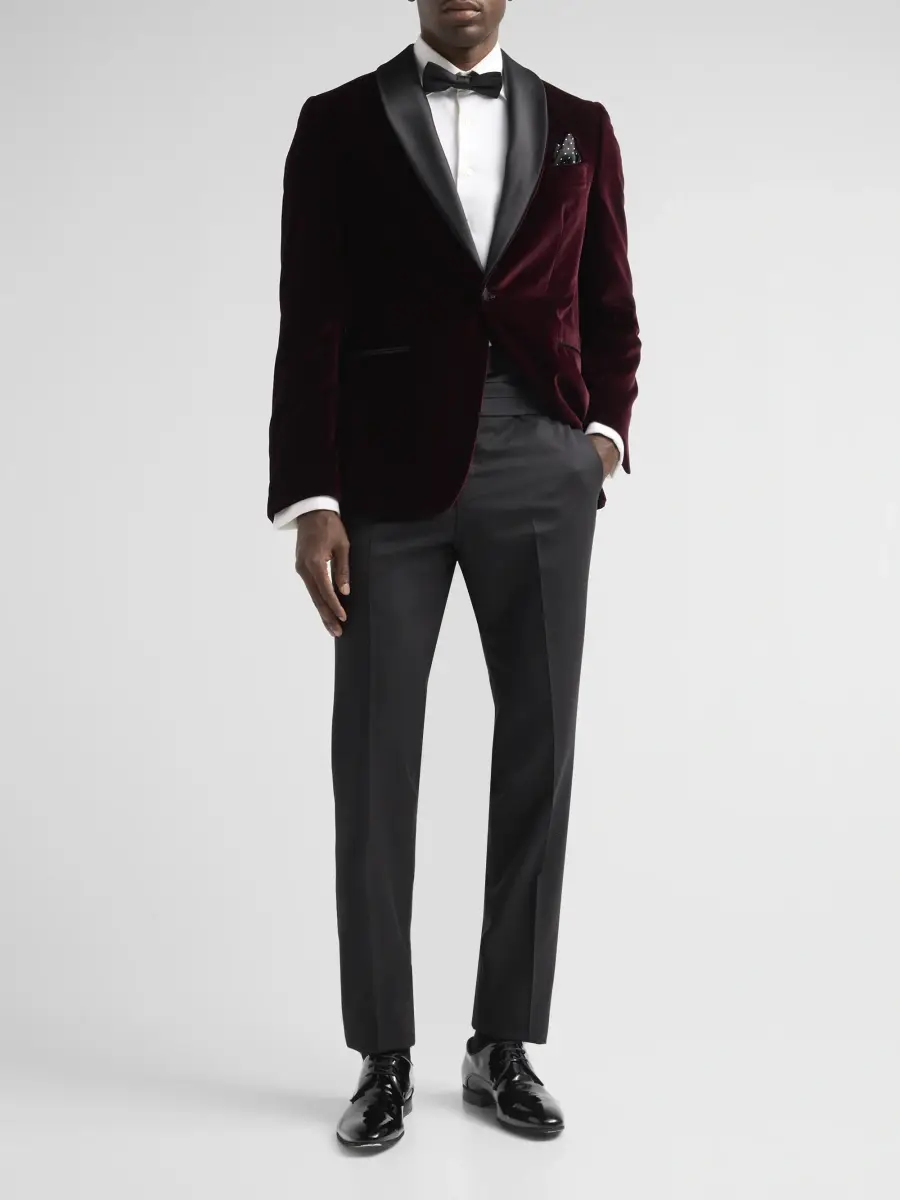 Pal Zileri Men's Velvet Shawl-Collar Dinner Jacket | Thumbnail 2