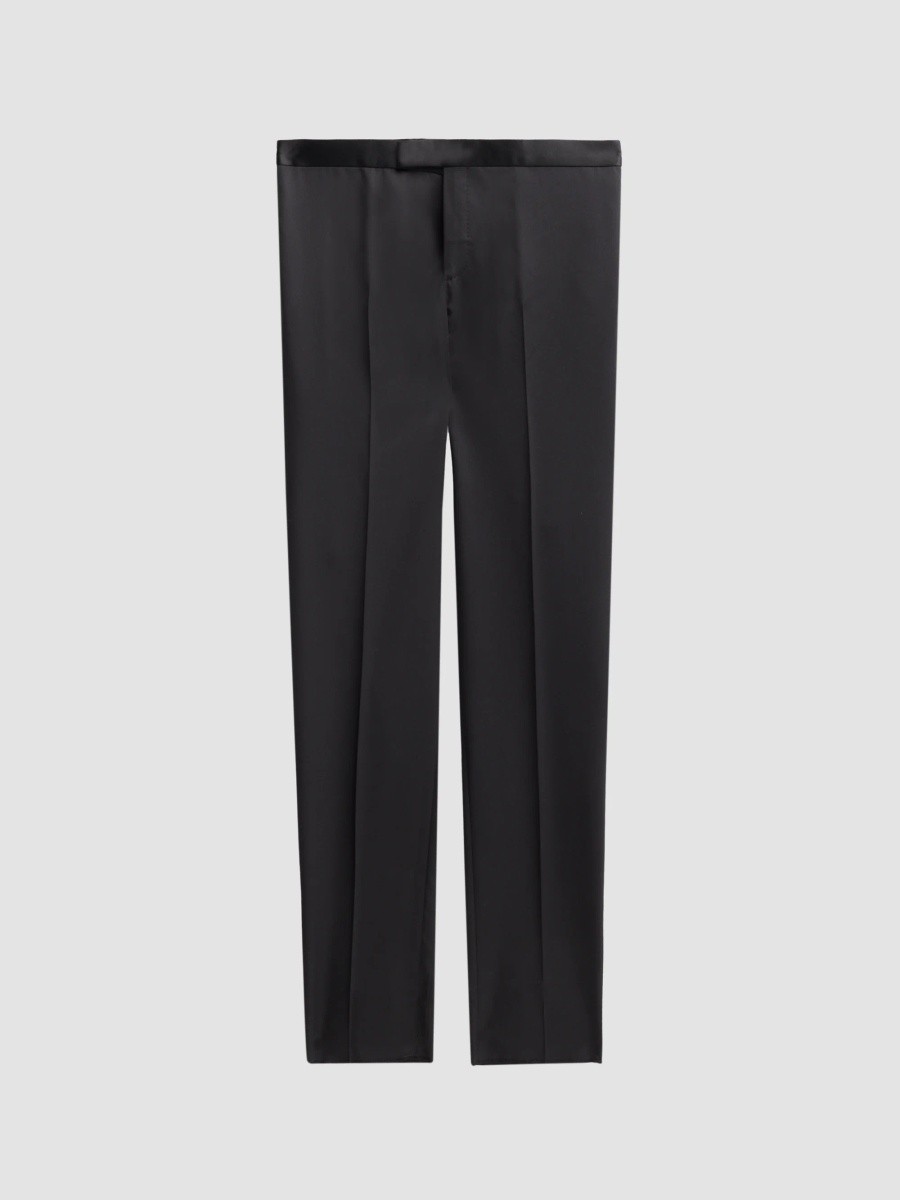 Pal Zileri Men's Satin-Stripe Wool Pants