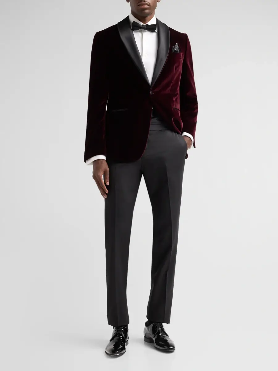 Pal Zileri Men's Satin-Stripe Wool Pants | Thumbnail 2 Pal Zileri Men's Satin-Stripe Wool Pants | Thumbnail 2