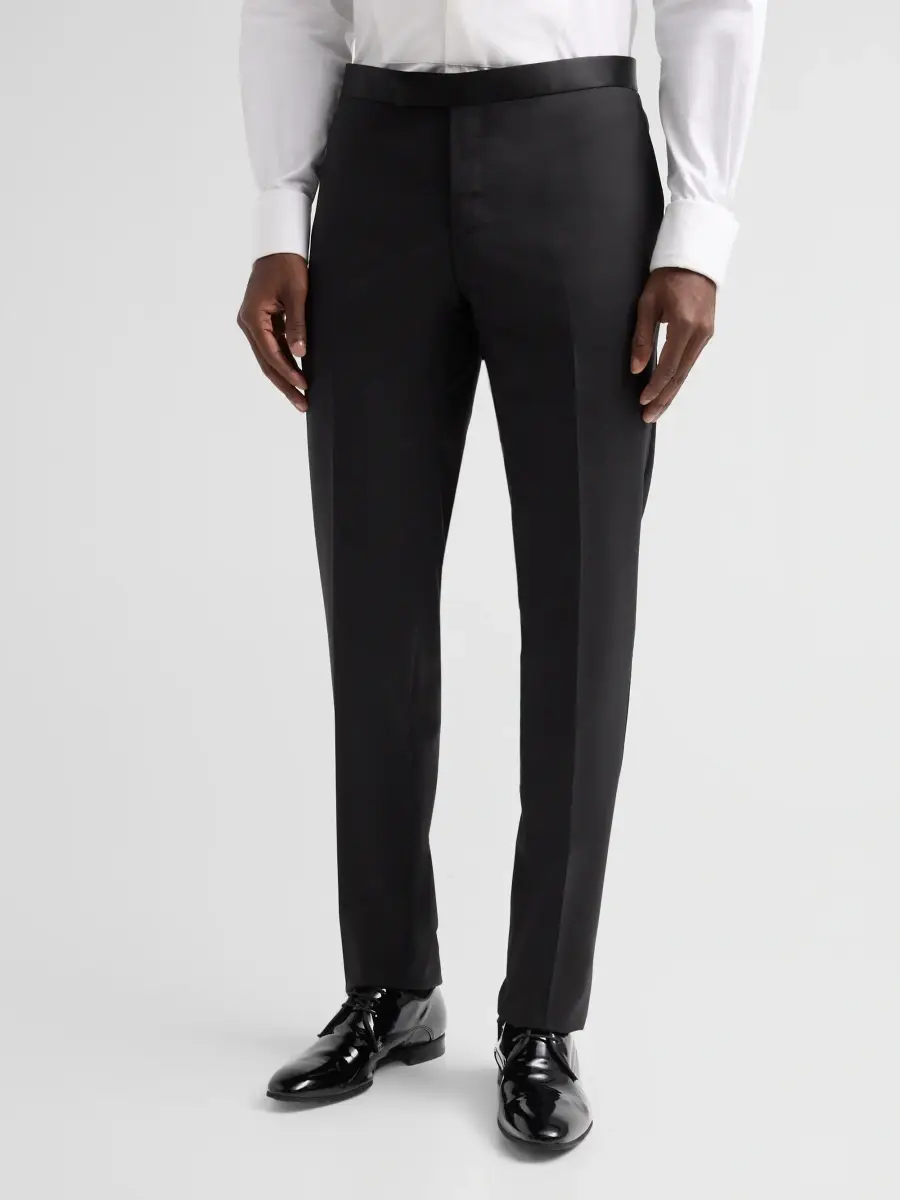 Pal Zileri Men's Satin-Stripe Wool Pants | Thumbnail 4 Pal Zileri Men's Satin-Stripe Wool Pants | Thumbnail 4