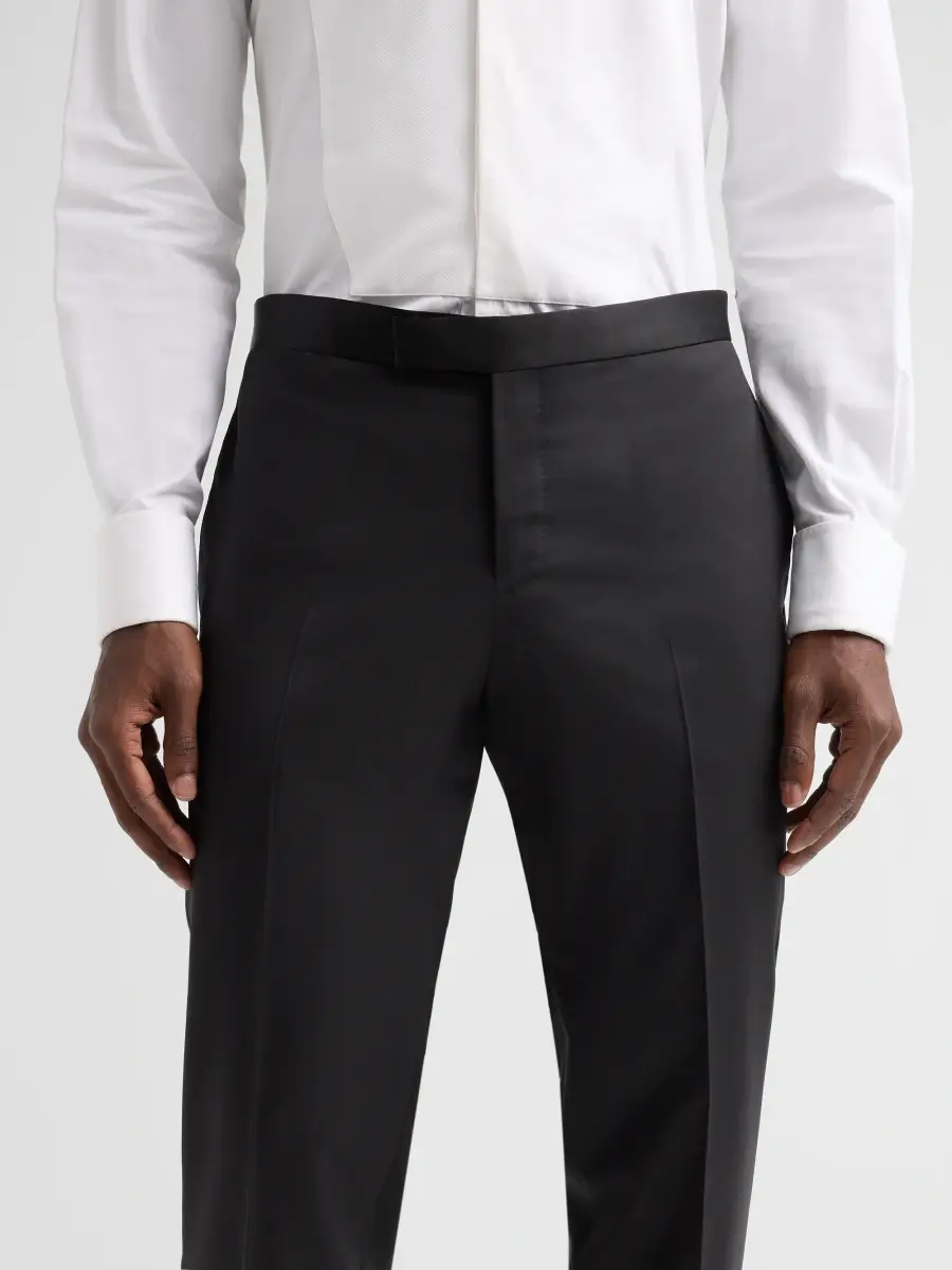 Pal Zileri Men's Satin-Stripe Wool Pants | Thumbnail 5 Pal Zileri Men's Satin-Stripe Wool Pants | Thumbnail 5