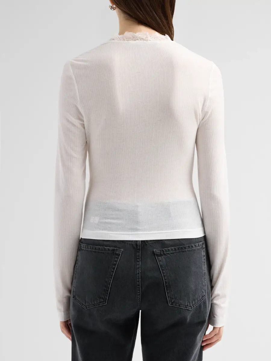 Ksubi Women's Mira Fitted Lace-Trim Long-Sleeve Top | Thumbnail 3 Ksubi Women's Mira Fitted Lace-Trim Long-Sleeve Top | Thumbnail 3
