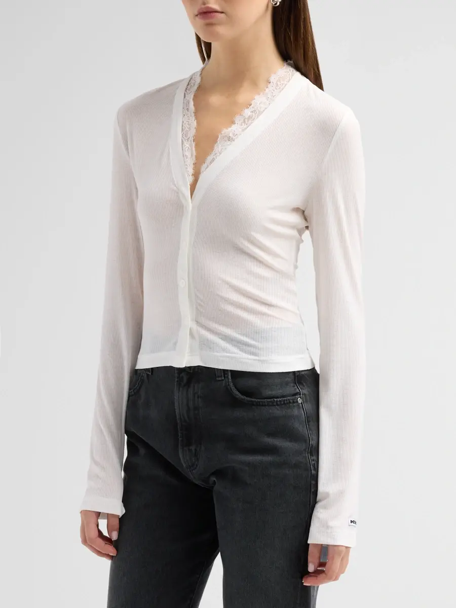 Ksubi Women's Mira Fitted Lace-Trim Long-Sleeve Top | Thumbnail 4 Ksubi Women's Mira Fitted Lace-Trim Long-Sleeve Top | Thumbnail 4