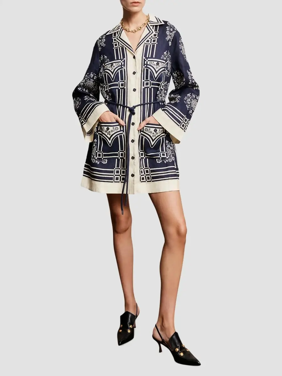 ALÉMAIS Women's Banderra Linen Mini Shirtdress | Thumbnail 2 ALÉMAIS Women's Banderra Linen Mini Shirtdress | Thumbnail 2