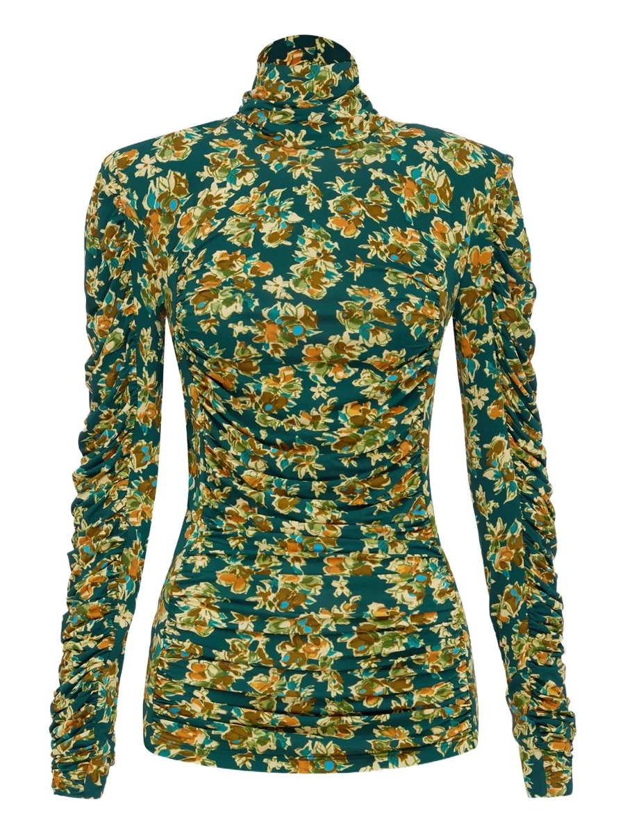 ALÉMAIS Women's Clem Ruched Floral Top