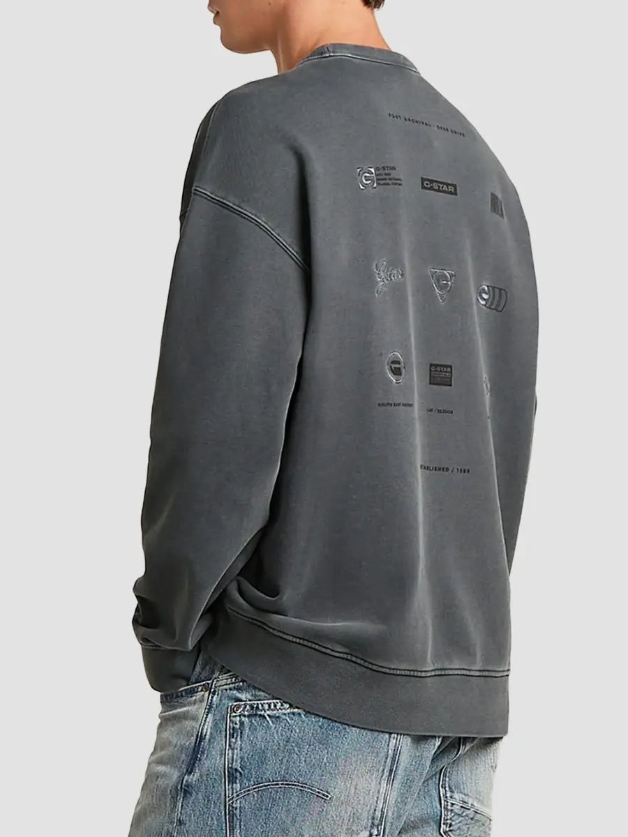 G-Star Men's Graphic Cotton Sweatshirt | Thumbnail 7 G-Star Men's Graphic Cotton Sweatshirt | Thumbnail 7