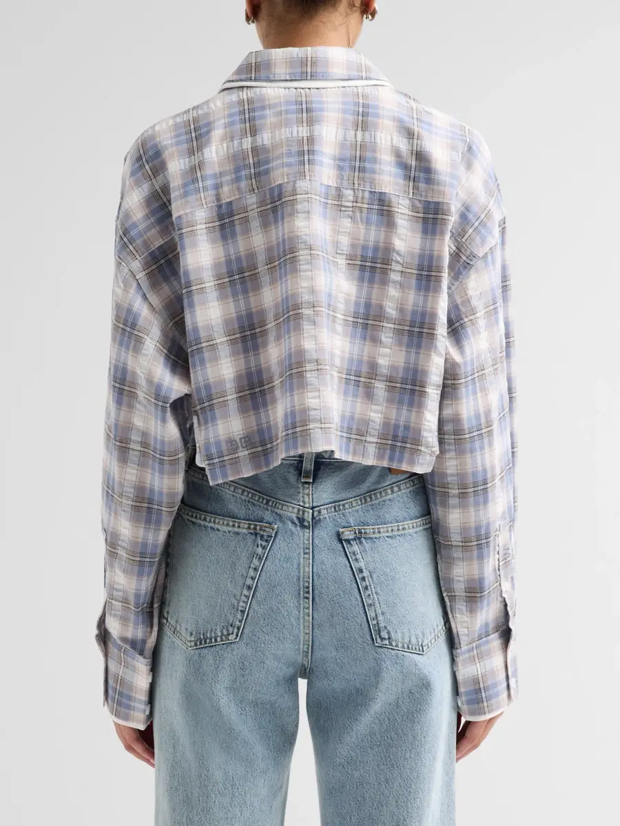 Ksubi Women's Balter Embellished Plaid Cotton Crop Shirt | Thumbnail 3 Ksubi Women's Balter Embellished Plaid Cotton Crop Shirt | Thumbnail 3