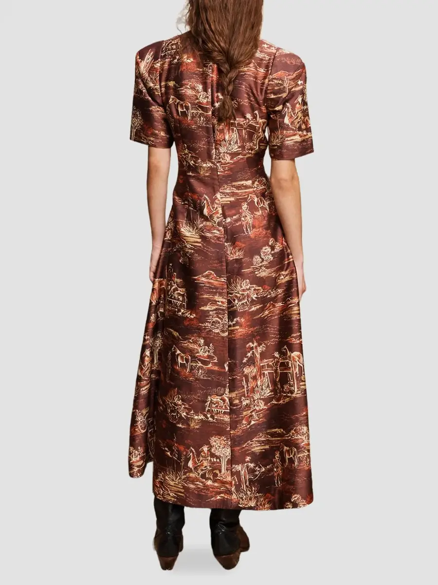 ALÉMAIS Women's Ezra Printed Cotton-Blend Midi Dress | Thumbnail 3 ALÉMAIS Women's Ezra Printed Cotton-Blend Midi Dress | Thumbnail 3