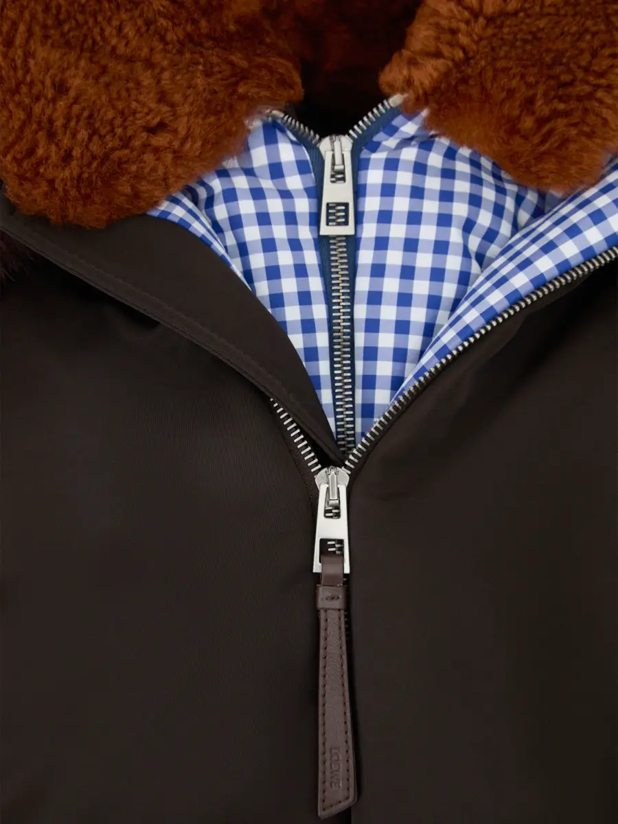 Loewe Women's Hooded Faux-Leather Bomber Jacket | Thumbnail 6 Loewe Women's Hooded Faux-Leather Bomber Jacket | Thumbnail 6