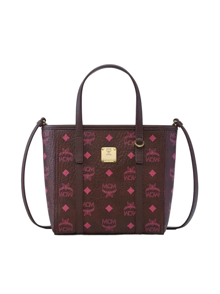 MCM Women's Mini Toni Visetos Cotton Shopper Tote Bag