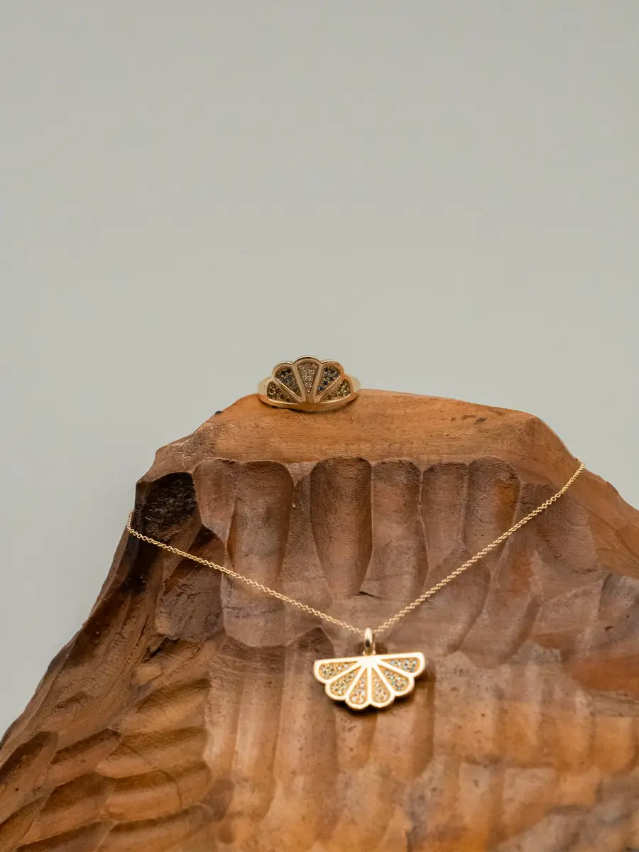 PENELOPE Golden Iris Pendant Necklace | Thumbnail 2 PENELOPE Golden Iris Pendant Necklace | Thumbnail 2
