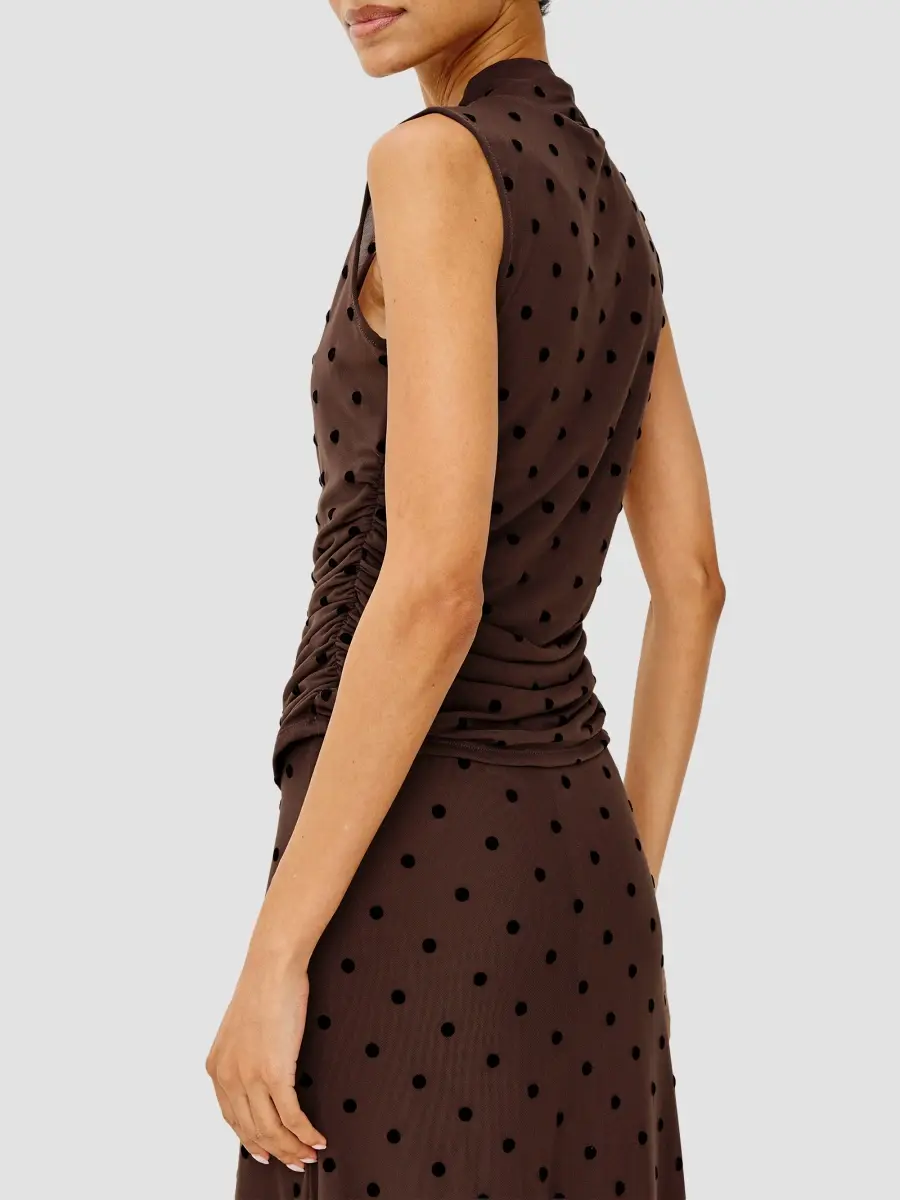 RAILS Women's Lauris Polka Dot Ruched Top | Thumbnail 5 RAILS Women's Lauris Polka Dot Ruched Top | Thumbnail 5