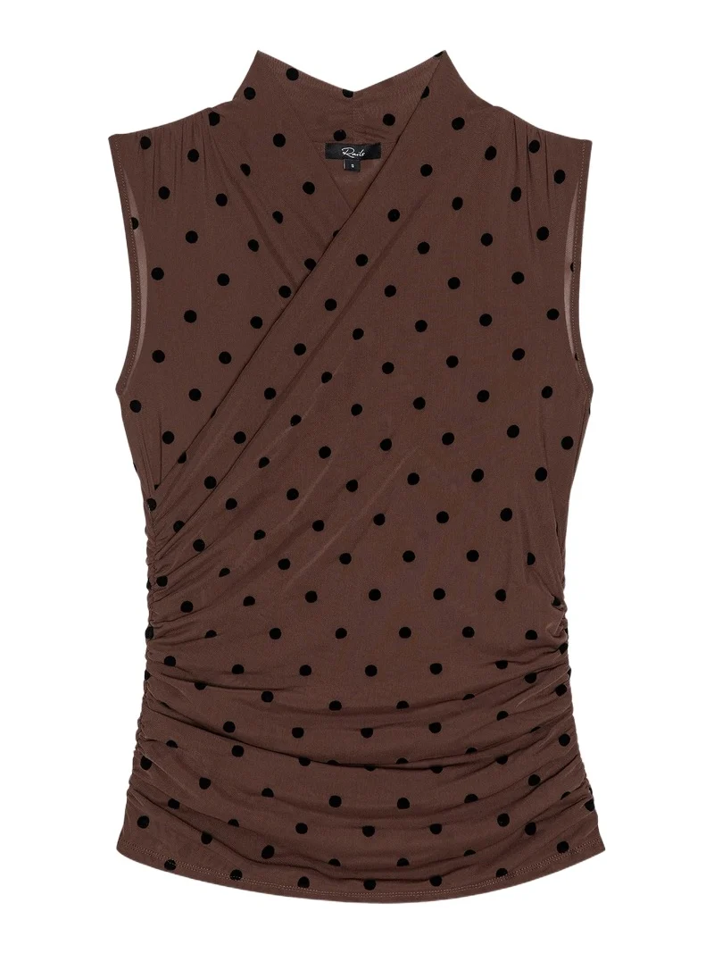 RAILS Women's Lauris Polka Dot Ruched Top