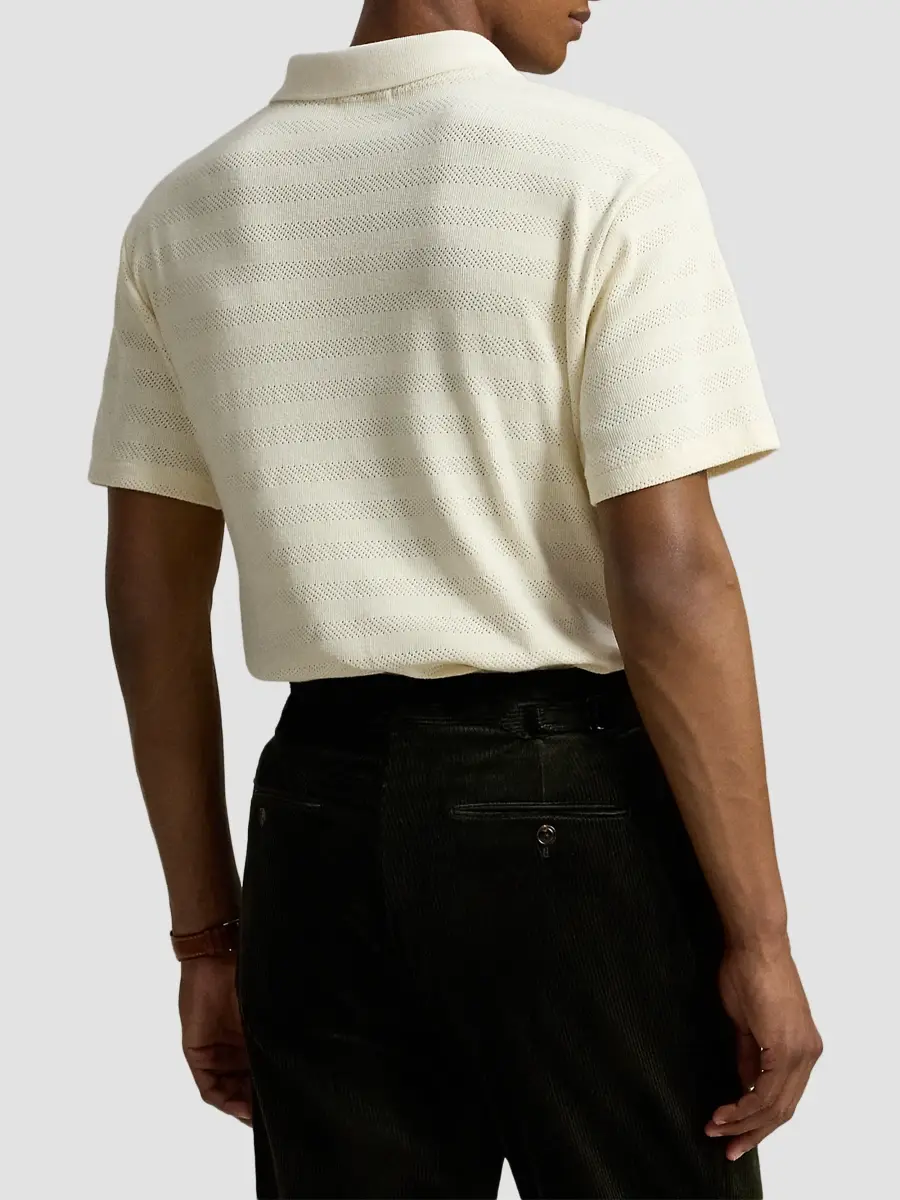 Polo Ralph Lauren Men's Pointelle-Ribbed Polo Shirt | Thumbnail 3 Polo Ralph Lauren Men's Pointelle-Ribbed Polo Shirt | Thumbnail 3
