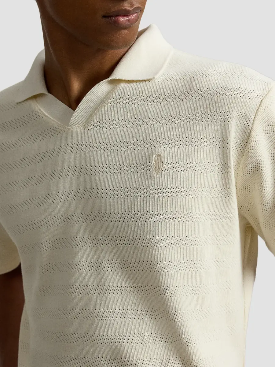 Polo Ralph Lauren Men's Pointelle-Ribbed Polo Shirt | Thumbnail 5 Polo Ralph Lauren Men's Pointelle-Ribbed Polo Shirt | Thumbnail 5