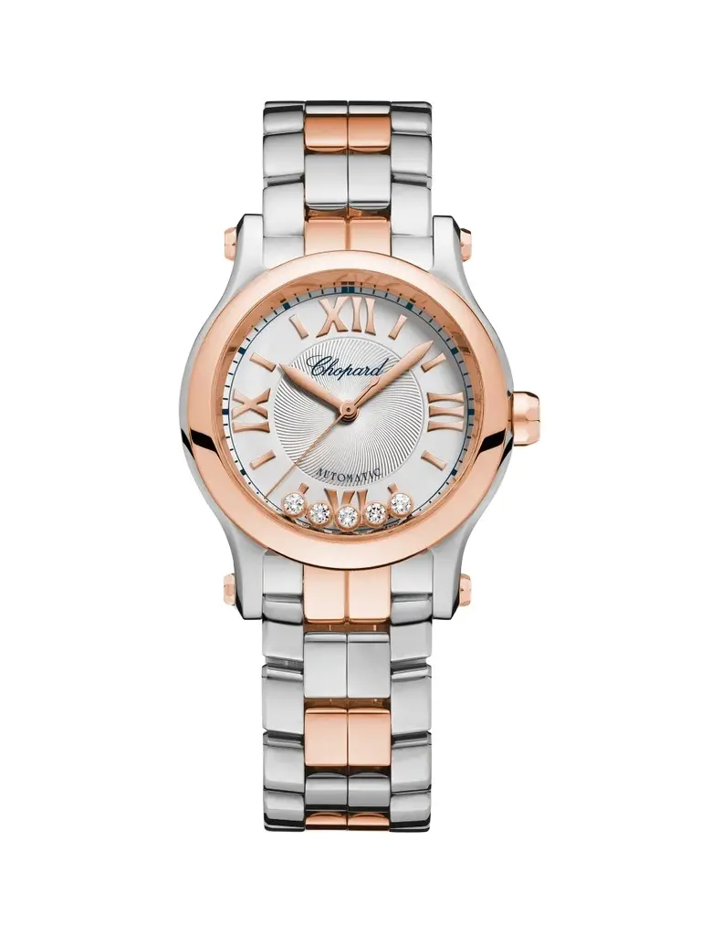 Chopard Women's Happy Sport 18K Rose Gold & Stainless Steel Bracelet Watch