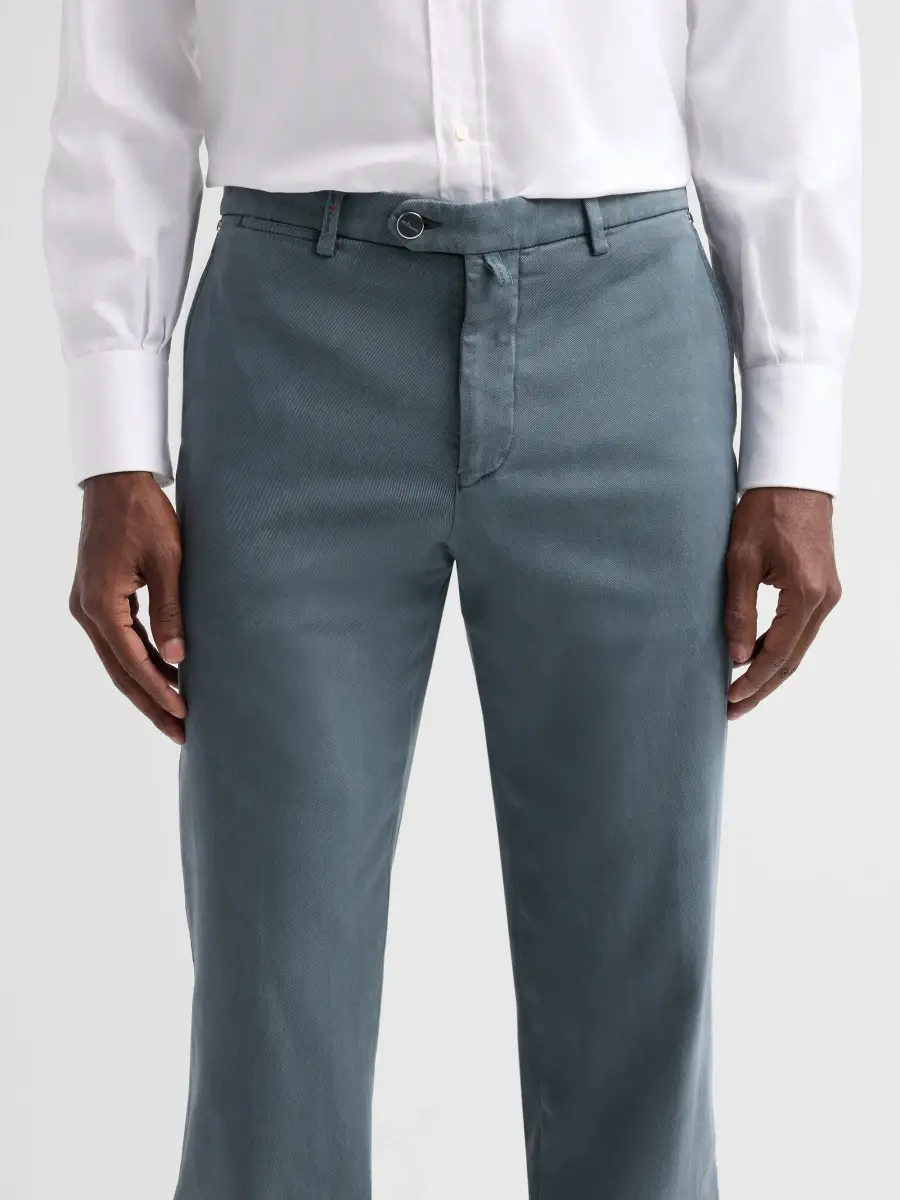 Kiton Men's Flat-Front Slim-Fit Trousers | Thumbnail 5