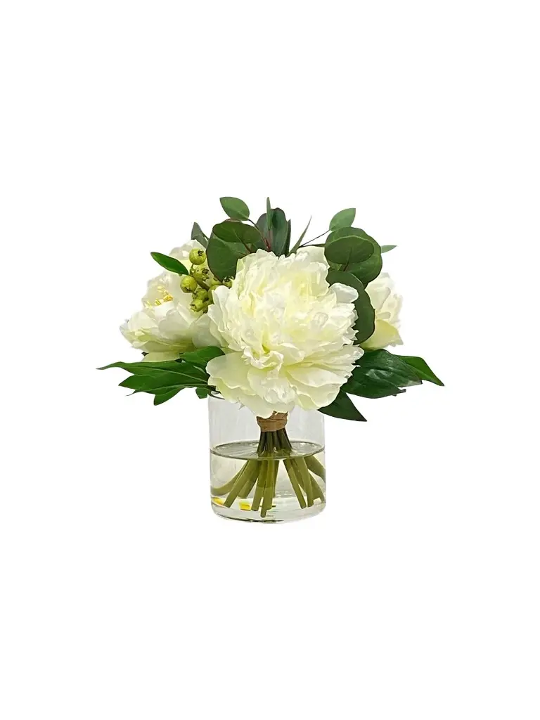 Newness Artificial Peony & Eucalyptus Floral Arrangement Newness Artificial Peony & Eucalyptus Floral Arrangement
