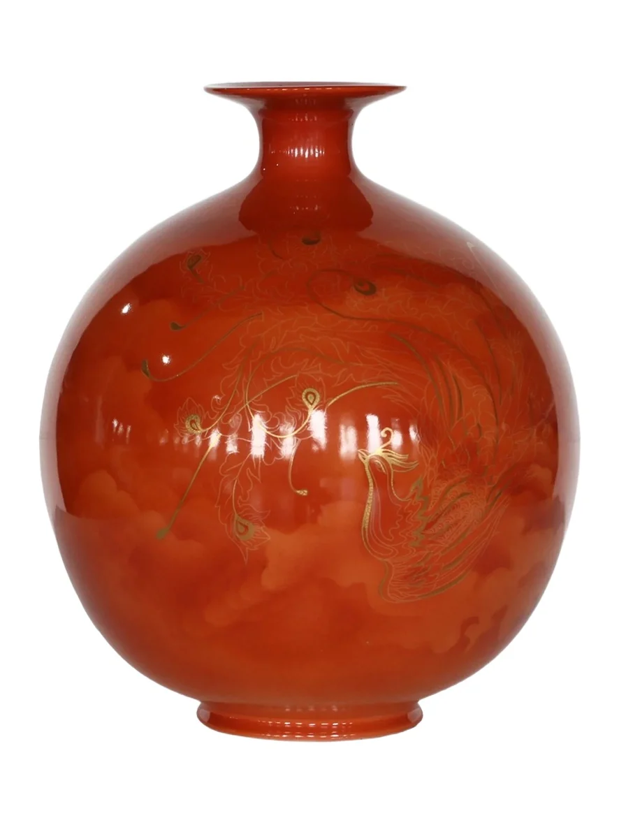 Winward Home Newness Phoenix Porcelain Bottle Vase