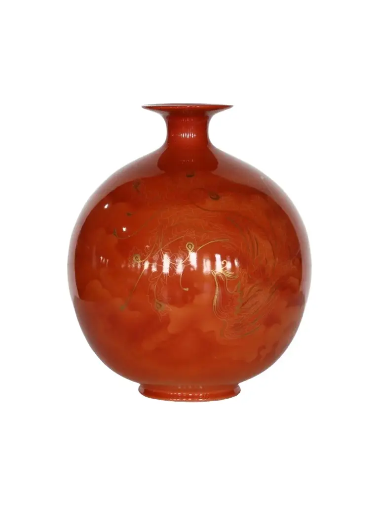 Newness Phoenix Porcelain Bottle Vase Newness Phoenix Porcelain Bottle Vase