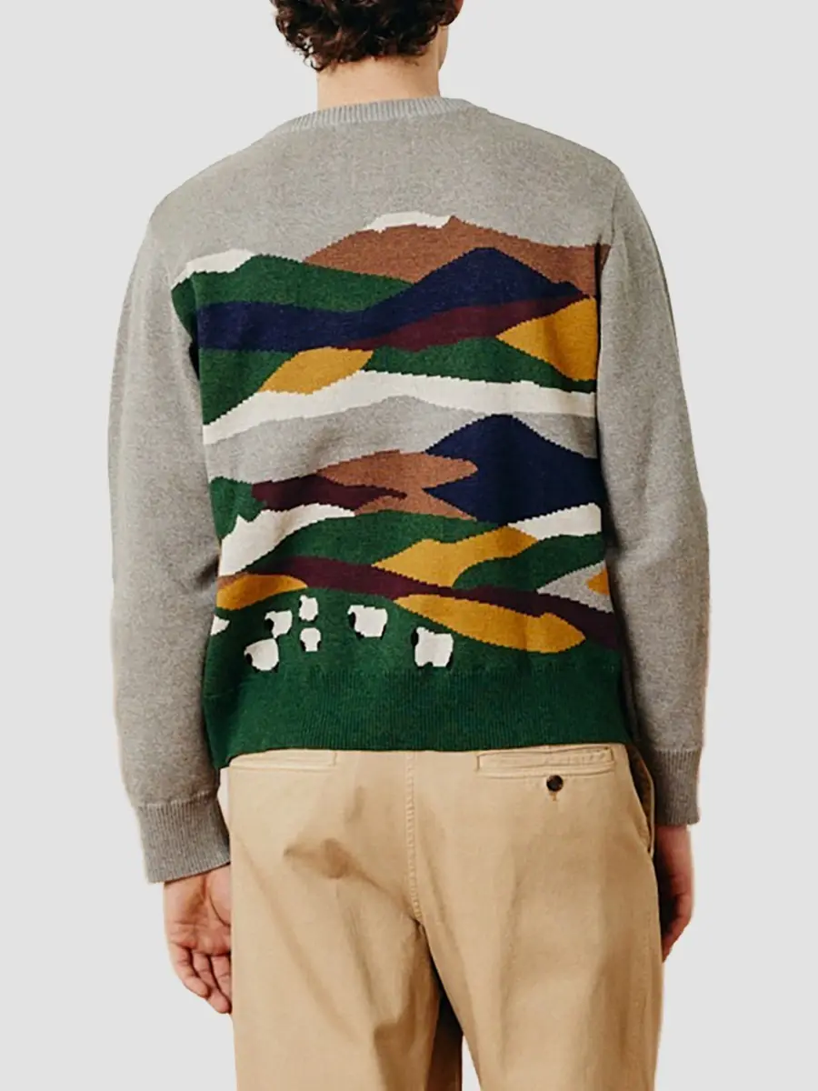 Corridor Men's Landscape Cotton Crewneck Sweater | Thumbnail 3