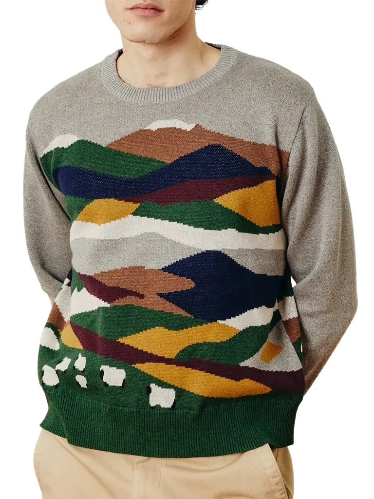 Men's Landscape Cotton Crewneck Sweater Men's Landscape Cotton Crewneck Sweater