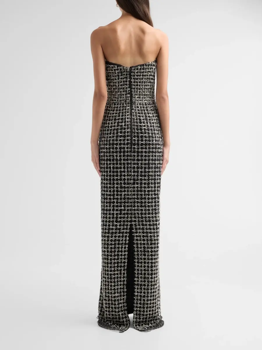 Carolina Herrera Women's Chalet Crystal-Embellished Strapless Column Gown | Thumbnail 3
