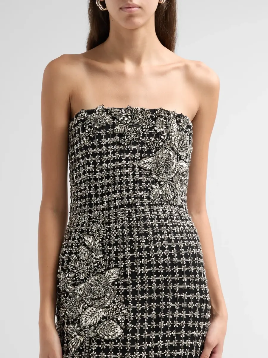 Carolina Herrera Women's Chalet Crystal-Embellished Strapless Column Gown | Thumbnail 5