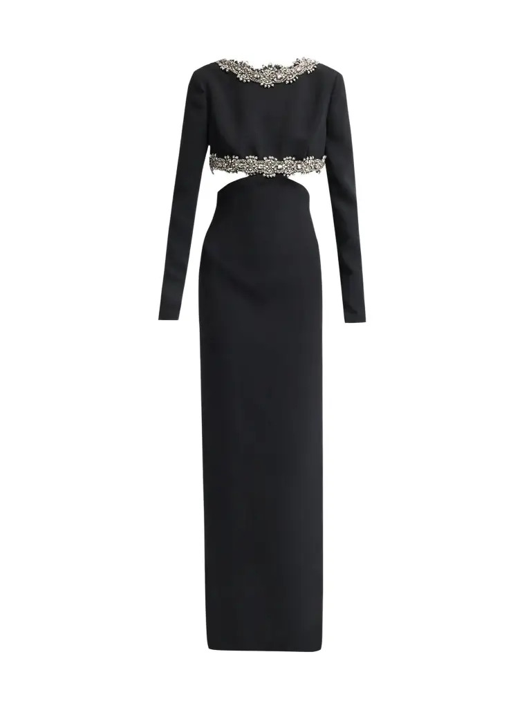 Women's Chalet Crystal-Embellished Column Gown
