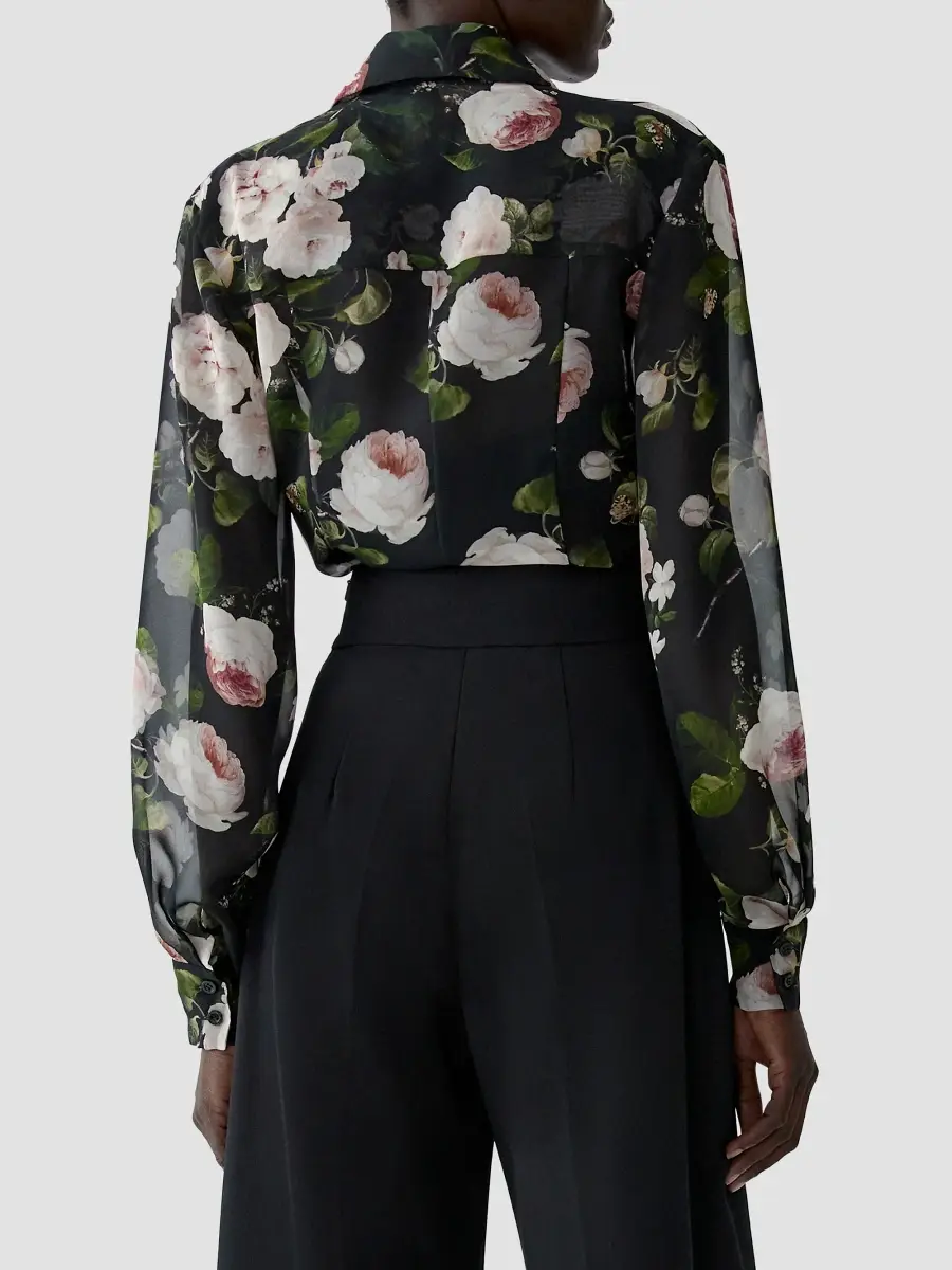 Carolina Herrera Women's Chalet Floral Silk Blouse | Thumbnail 3 Carolina Herrera Women's Chalet Floral Silk Blouse | Thumbnail 3