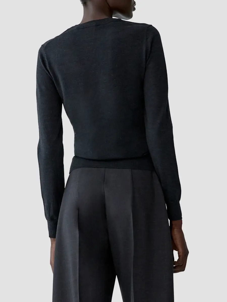 Carolina Herrera Women's Chalet Floral-Embroidered Wool Sweater | Thumbnail 3 Carolina Herrera Women's Chalet Floral-Embroidered Wool Sweater | Thumbnail 3