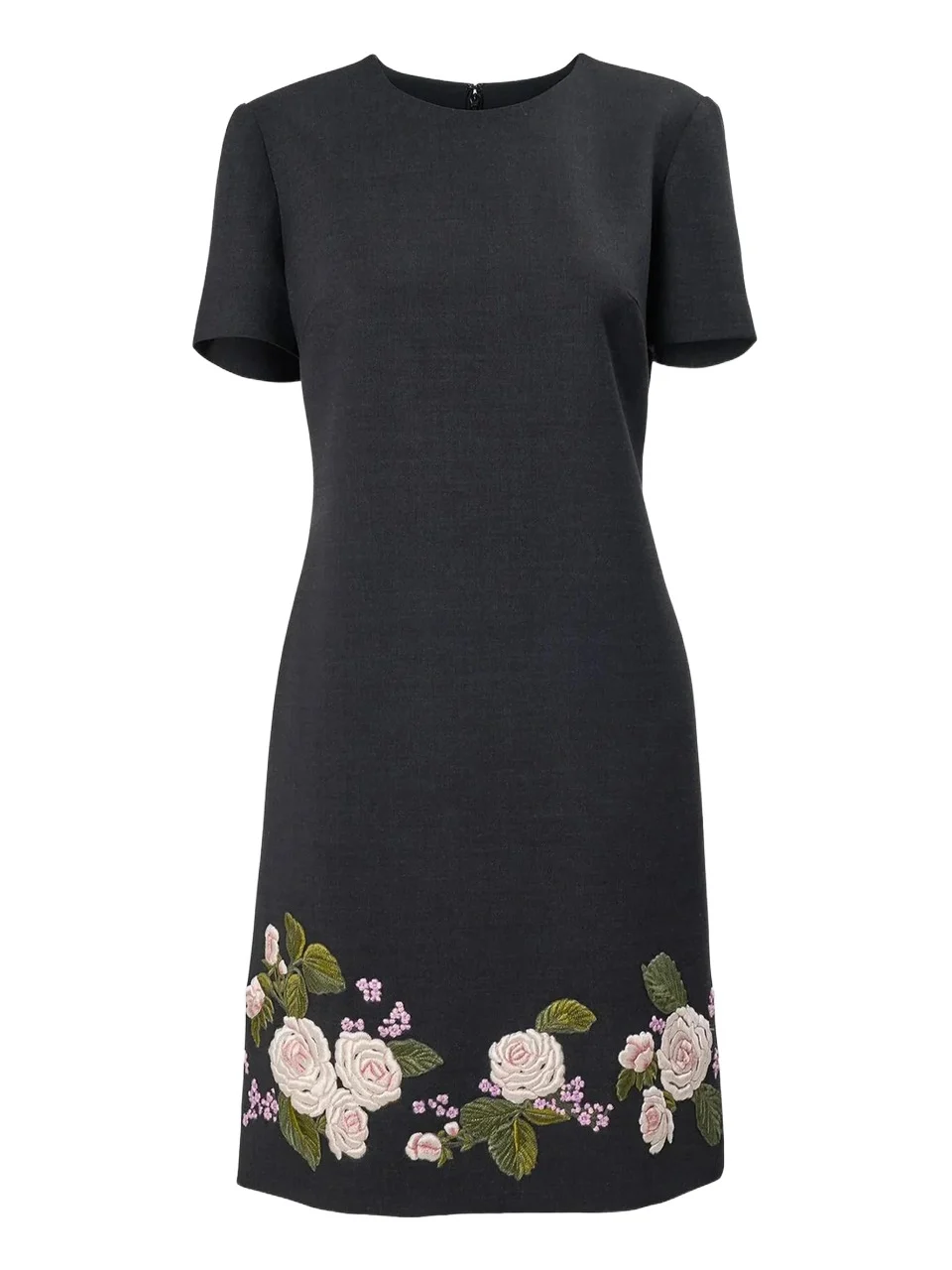 Women's Chalet Floral-Embroidered Short-Sleeve Mini Dress