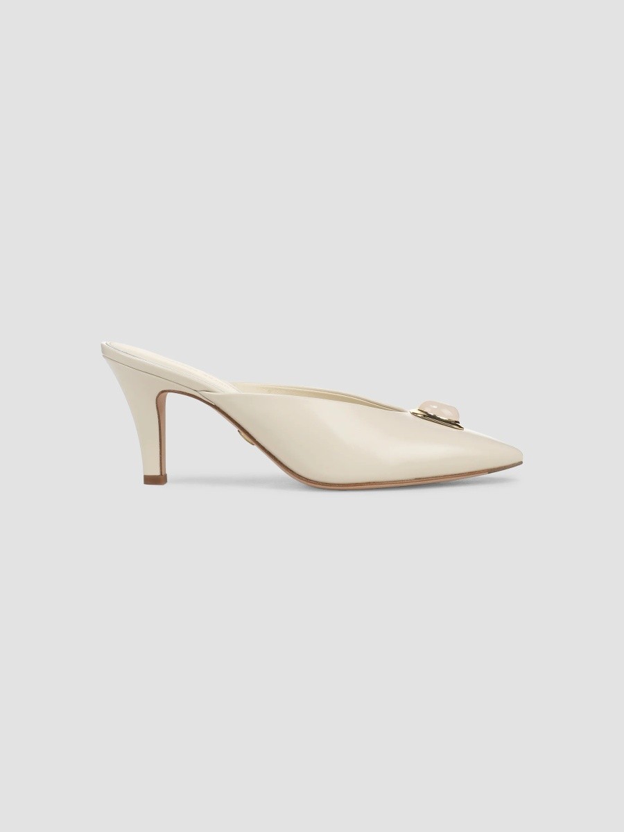 Women's Rochelle Cabochon 75MM Leather Mules