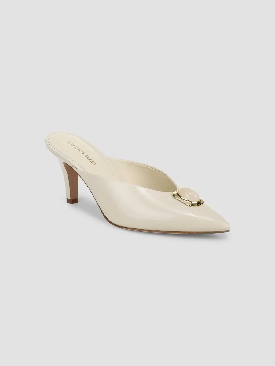 Veronica Beard Women's Rochelle Cabochon 75MM Leather Mules | Thumbnail 2