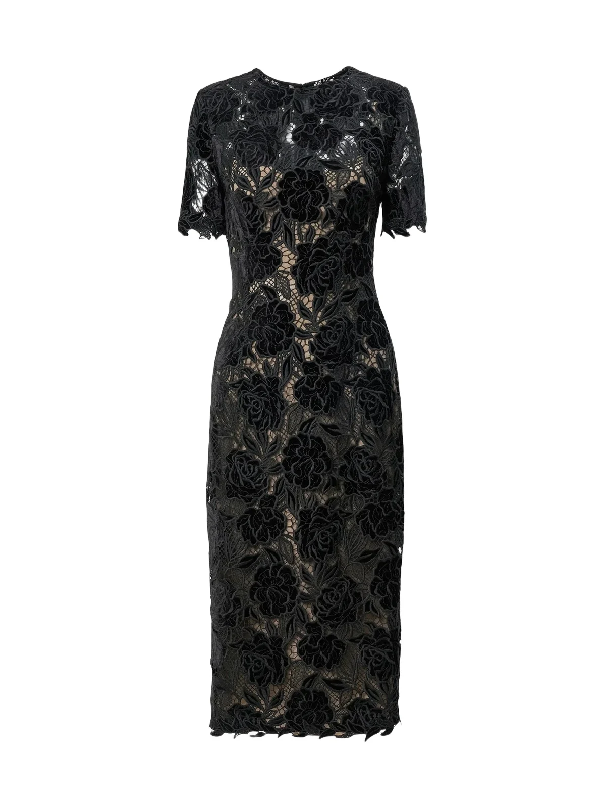 Women's Chalet Floral Guipure Lace Knee-Length Dress