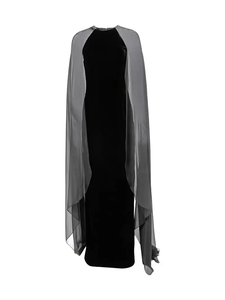 Carolina Herrera Women's Chalet Sheer-Cape Column Gown
