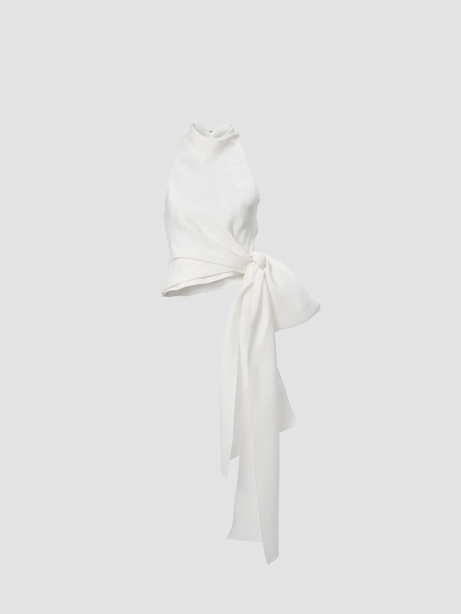 Women's Chalet Bow Halterneck Silk Top Women's Chalet Bow Halterneck Silk Top