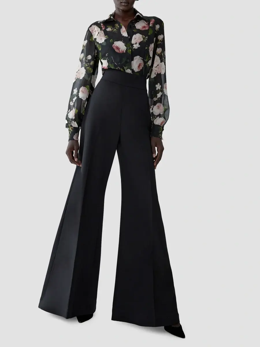 Carolina Herrera Women's Chalet Diane Stretch-Virgin Wool Flare Pants | Thumbnail 2 Carolina Herrera Women's Chalet Diane Stretch-Virgin Wool Flare Pants | Thumbnail 2