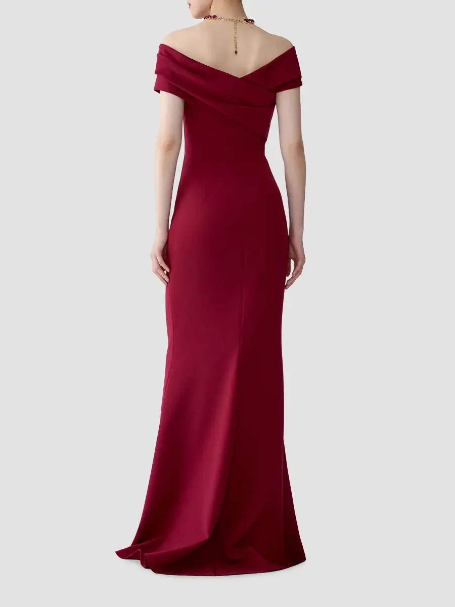 Carolina Herrera Women's Chalet Draped Off-The-Shoulder Gown | Thumbnail 3