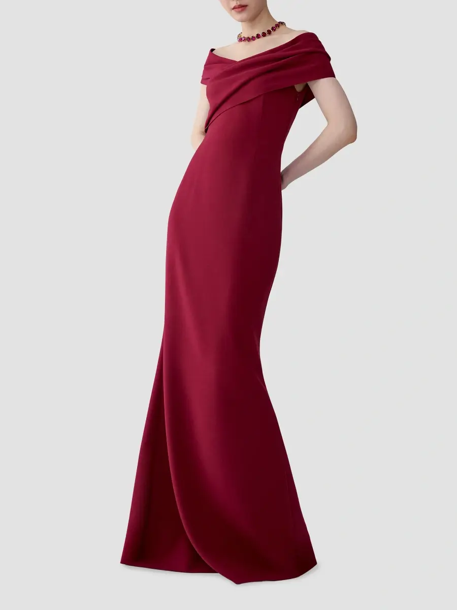Carolina Herrera Women's Chalet Draped Off-The-Shoulder Gown | Thumbnail 4