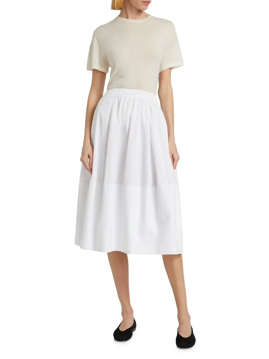 Co Women's Bubble Cotton Poplin Skirt | Thumbnail 2 Co Women's Bubble Cotton Poplin Skirt | Thumbnail 2