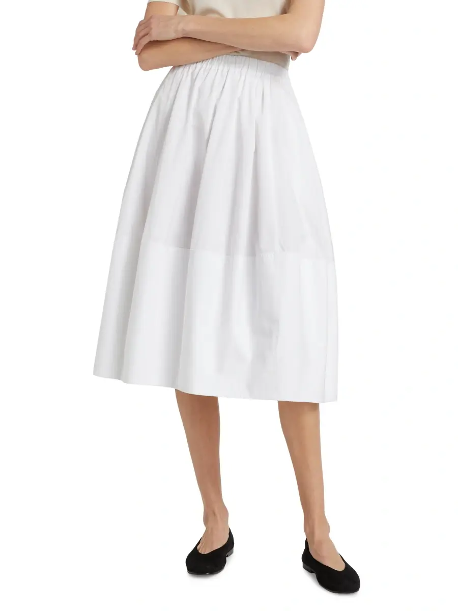 Co Women's Bubble Cotton Poplin Skirt | Thumbnail 3 Co Women's Bubble Cotton Poplin Skirt | Thumbnail 3