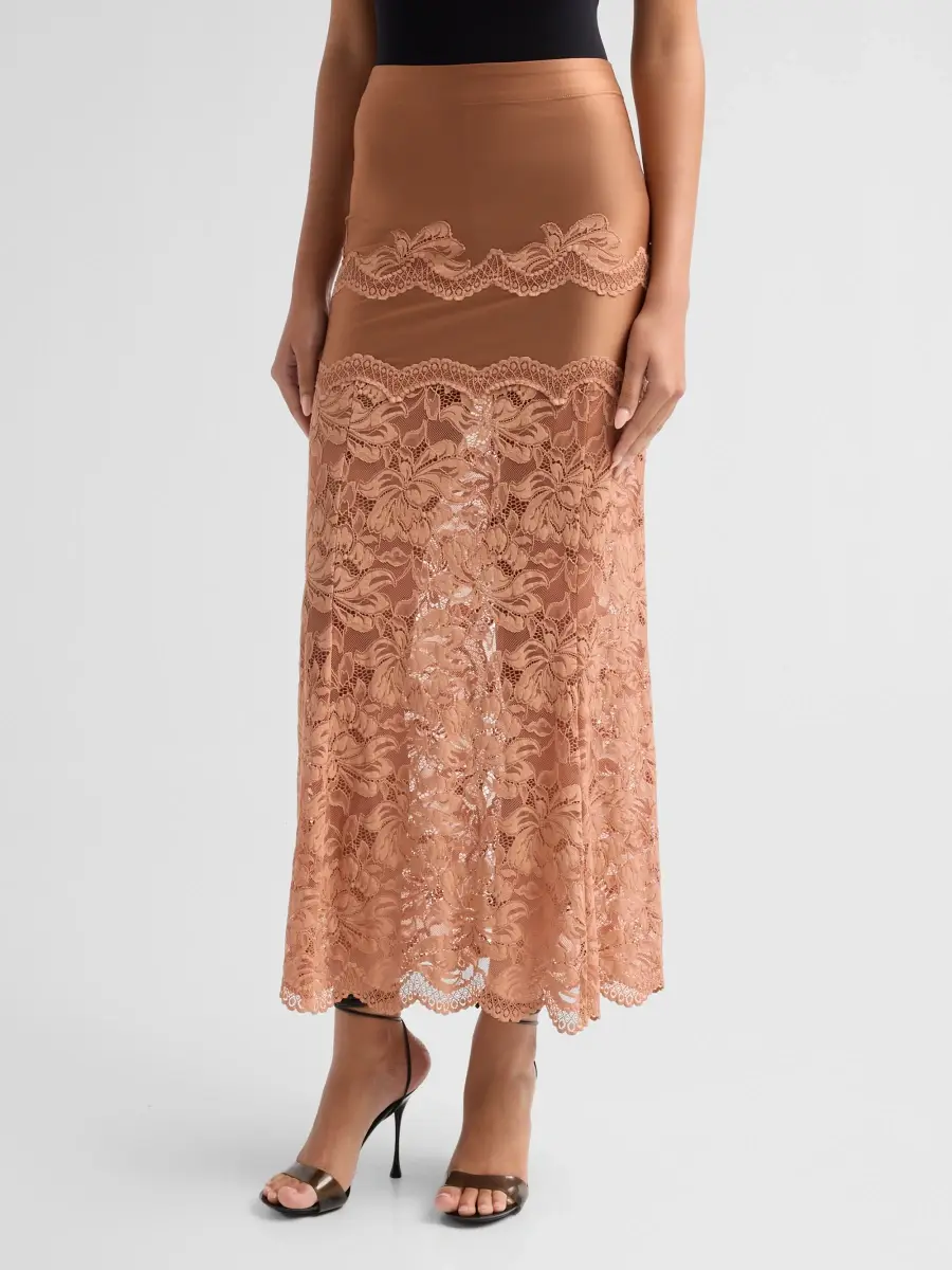 Rabanne Women's Lace-Trimmed Maxi Skirt | Thumbnail 4 Rabanne Women's Lace-Trimmed Maxi Skirt | Thumbnail 4